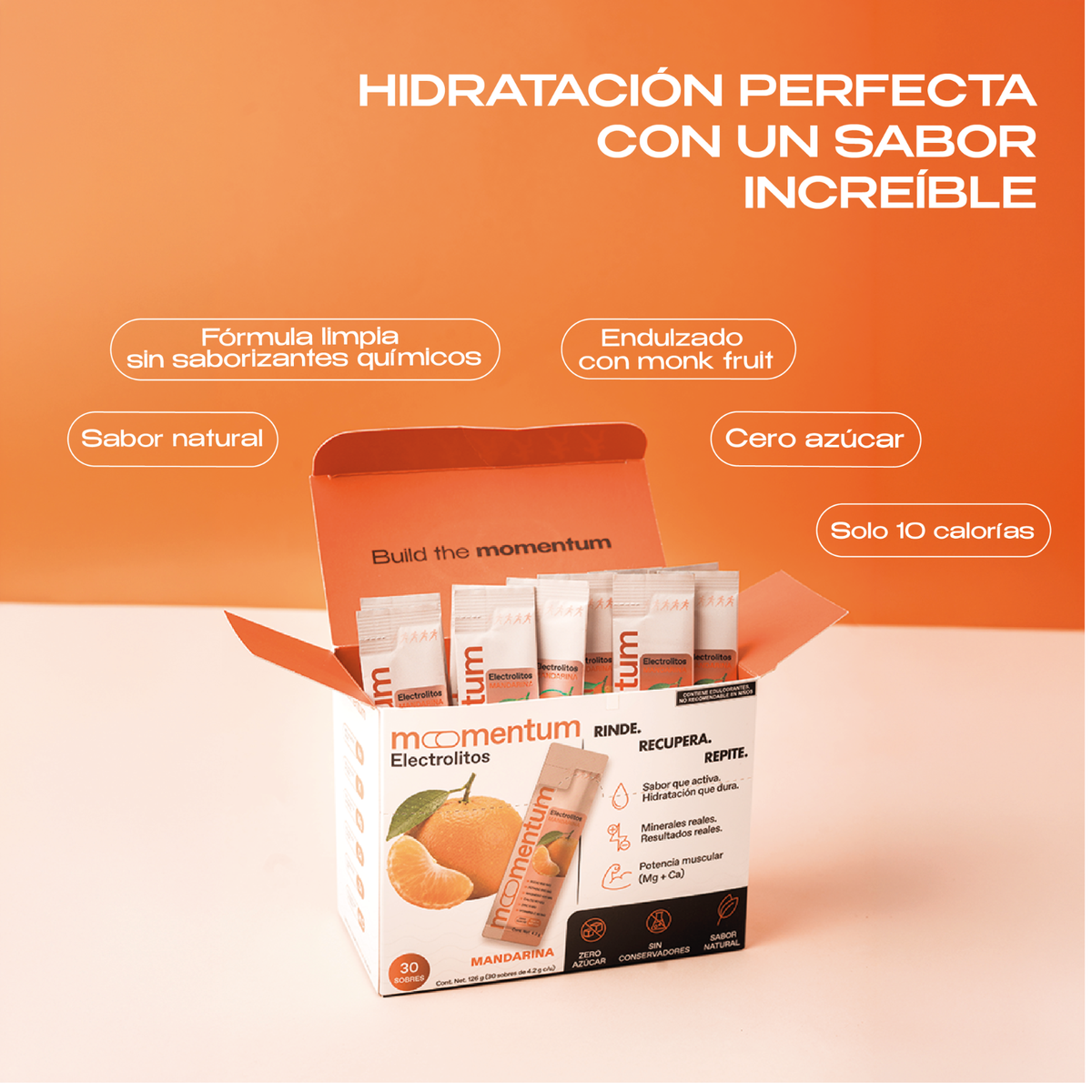 Electrolitos Mandarina · 8 PACK