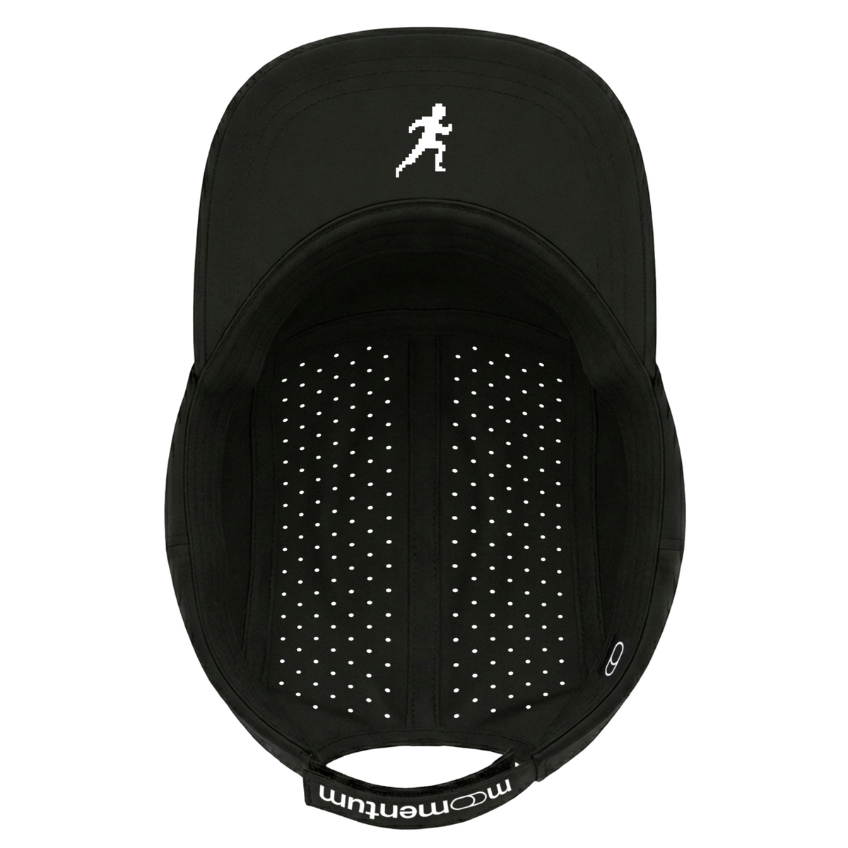Gorra Performance negra para correr Momentum — vista 5