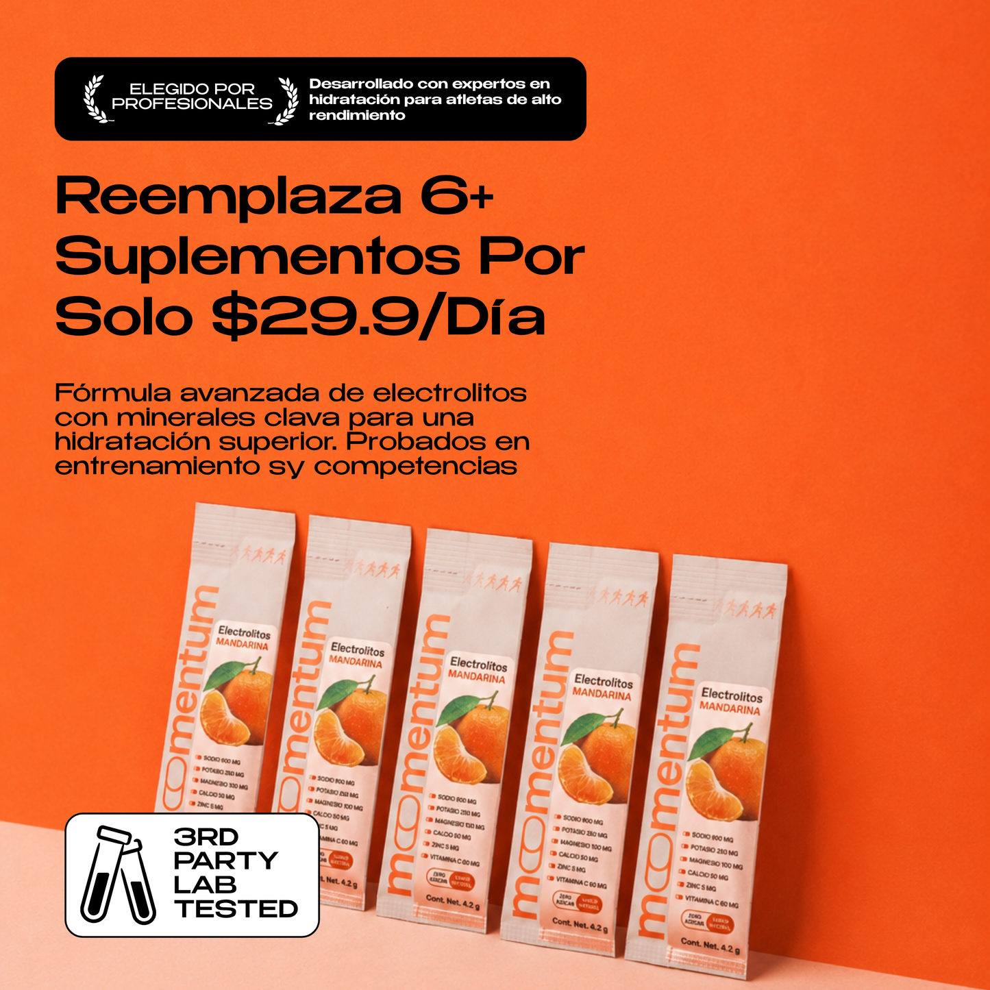 Electrolitos Mandarina · 8 PACK