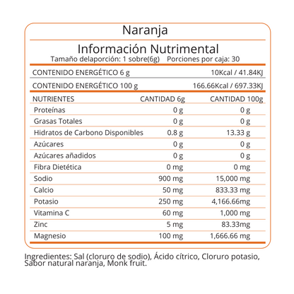 Electrolitos Naranja Salty